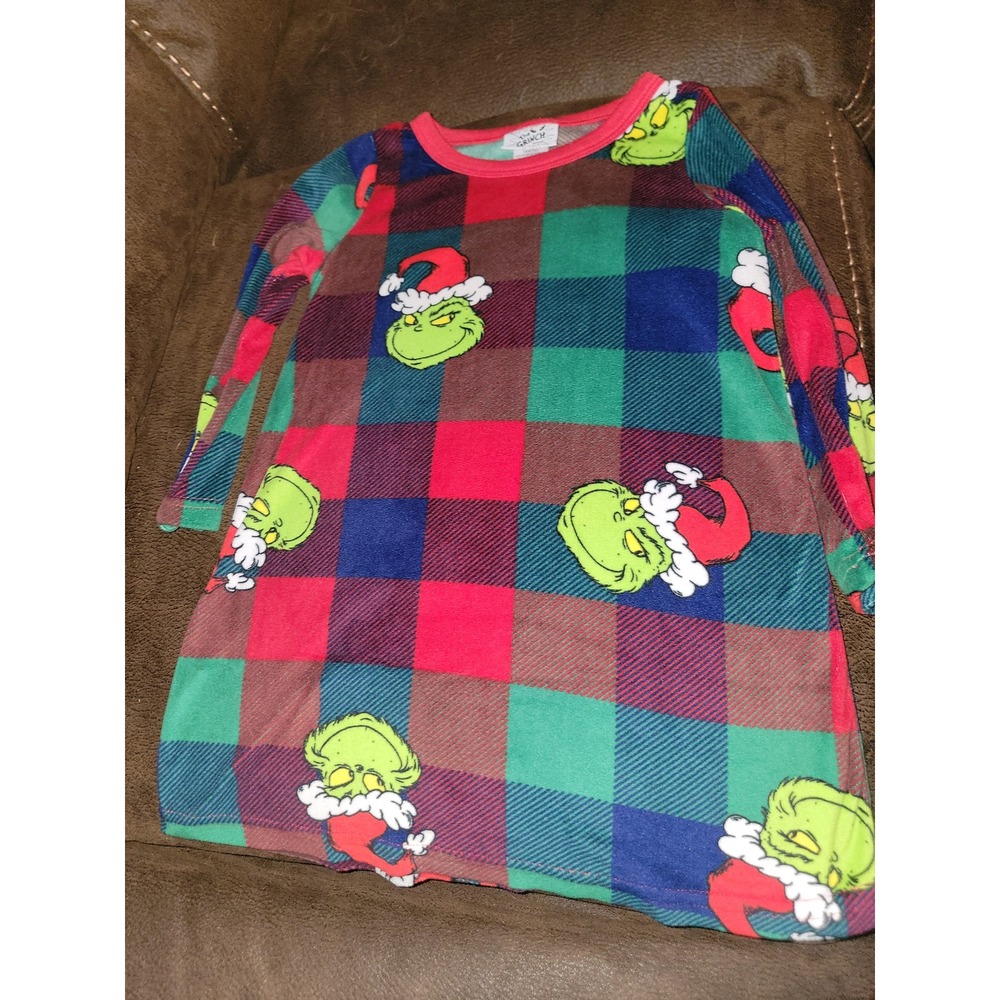 Dr suess the grinch holiday Christmas pajamas nightgown size‎ 4t